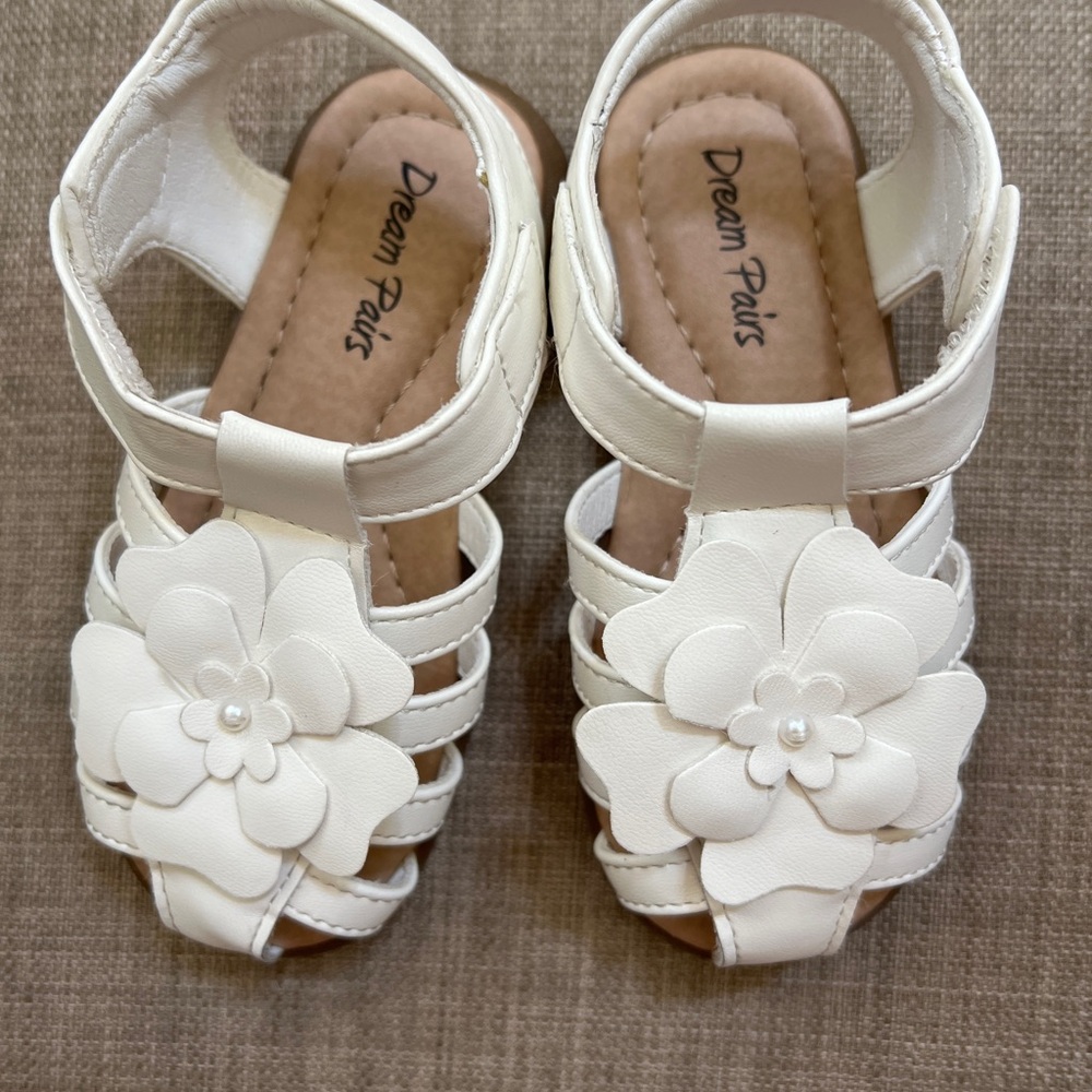 Girls Toddler/Little Kid Closed-toe Flower Summer Sandal Shoes size 7 - Picture 7 of 10